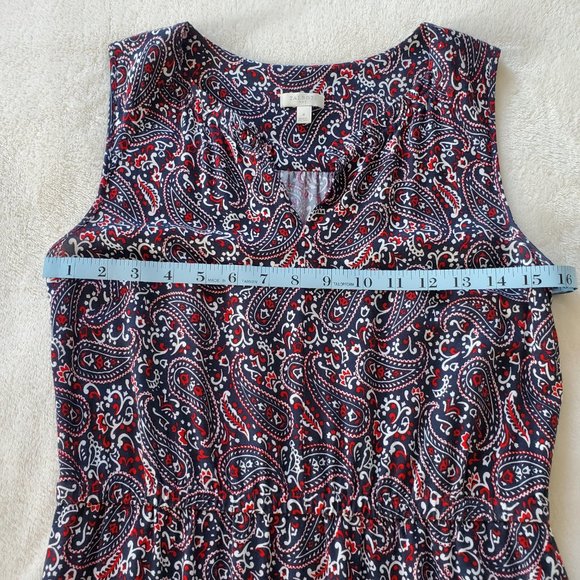 Talbots Paisley Bandana Print Sleeveless Dress Size 4 - Picture 5 of 7